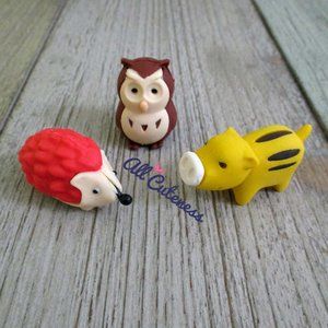 🎀 Cute 3D Animal Small Erasers